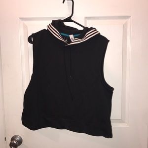Adidas Cropped Sleeveless Hoodie